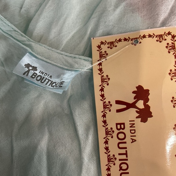 India Boutique Handpainted Floral Sleeveless Dress One Size - Picture 5 of 6